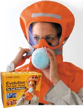 escape hood dual purpose gas mask