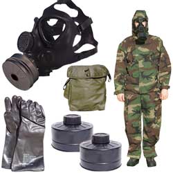 M15 gas mask kit includes many of the protection basics