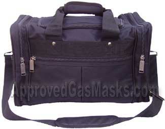 Lightweight black nylon gear bag is the perfect size to store a mask, filter, suit and essential survival gear