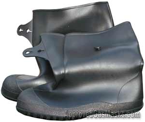 Rubber NBC overboots or overshoes for chemical protection