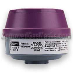 North N7582 P100 and CL HC SD HF CD FM gas filter for any North gas mask