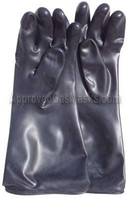 Military spec NBC Butyl rubber gloves offer the highest levels of chemical protection on the market