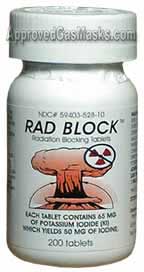 Rad Block radiation inhibiting tablets - potassium iodide