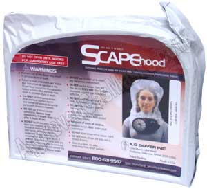 Scape hood comes sealed in a sturdy case