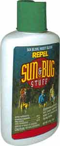 Repel Sun and Bug Lotion protects against insects and the sun